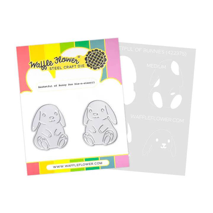 Waffle Flower - Basketful of Bunny Duo Die-n-stencil Bundle
