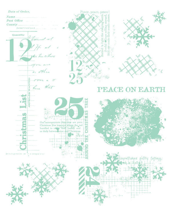 Sizzix - Holiday Textures Stamp Set by 49 and Market