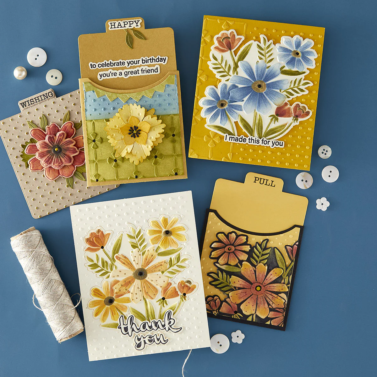 Spellbinders - 3D Embossing Folder - Polka Dot & Posy Duo