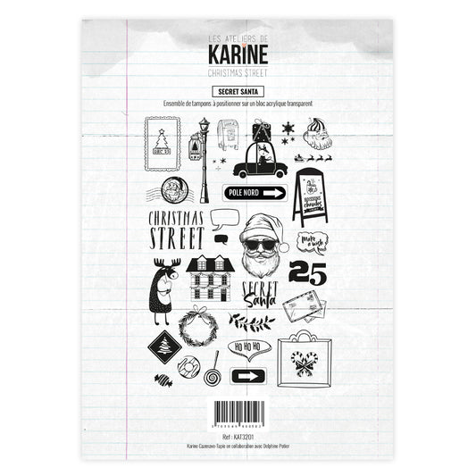 Les Ateliers de Karine - Christmas Street - Secret Santa Stamp Set