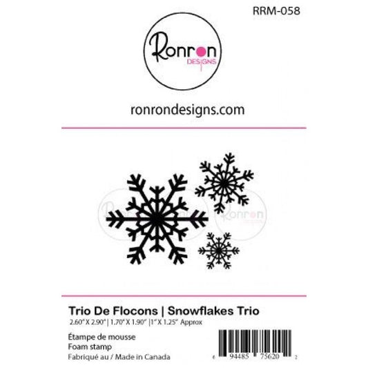 RonRon Designs - Foam Stamp - Snowflake Trio