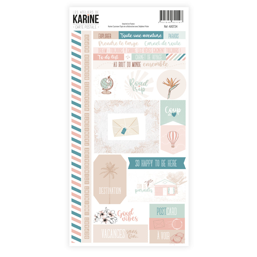 Les Ateliers de Karine - Carte Postale - Stickers