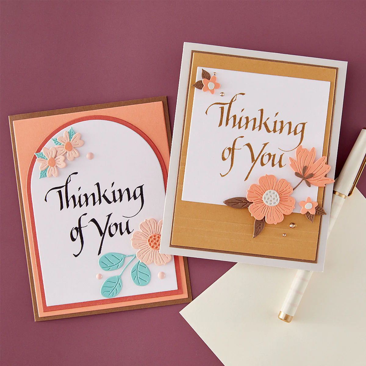 Spellbinders - Upright Italic Thinking of You Press + Foil Plate