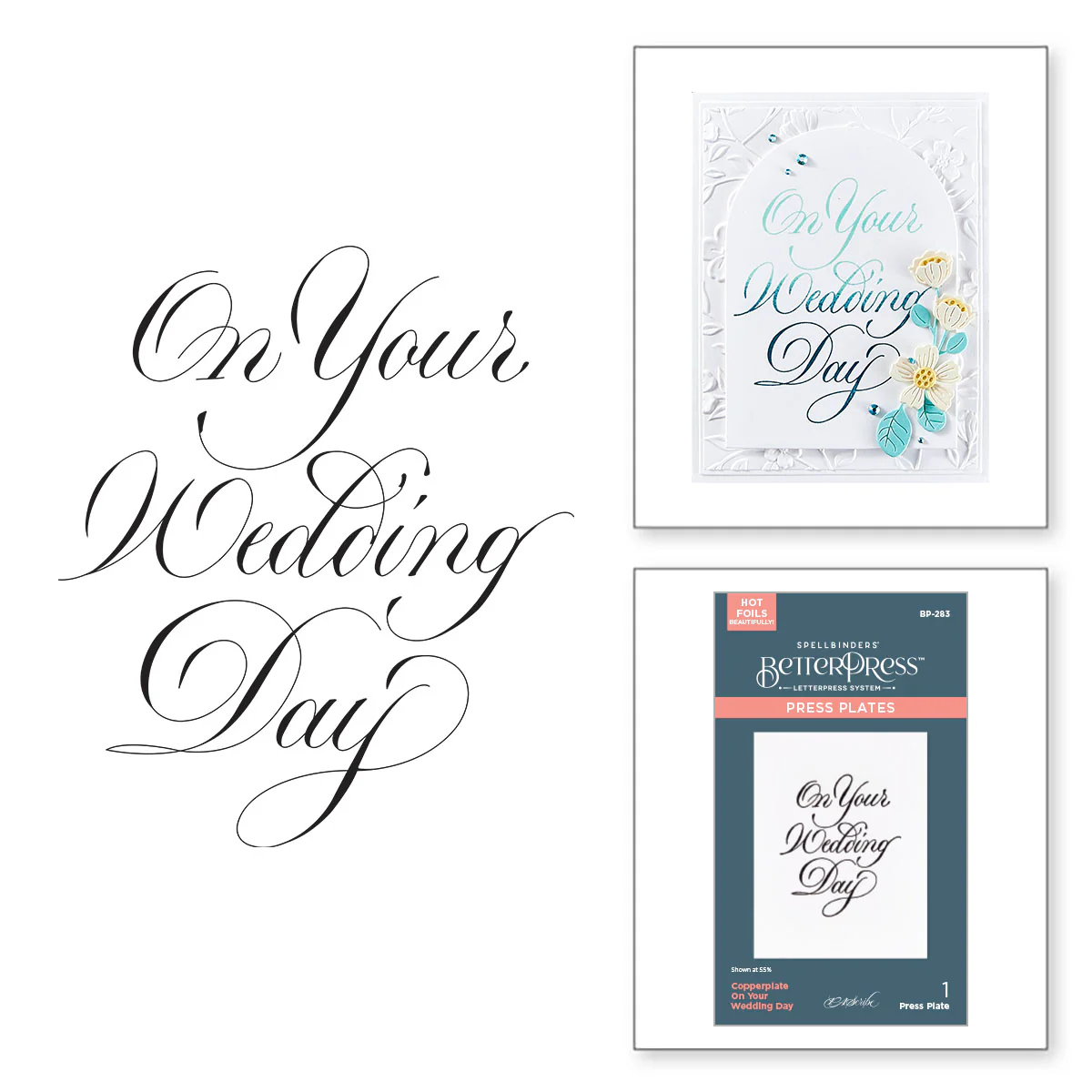 Spellbinders - BetterPress - On Your Wedding Day Press Plate