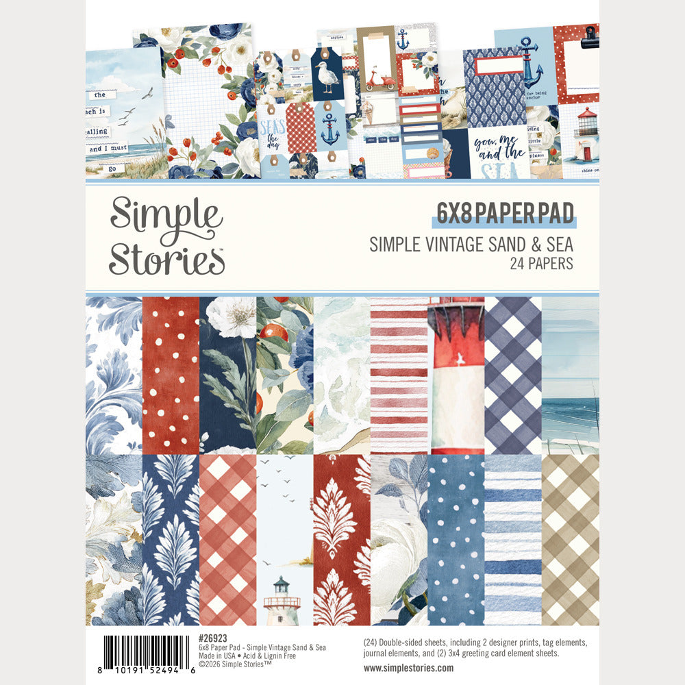 Simple Stories - Simple Vintage Sand & Sea - 6x8 Paper Pad