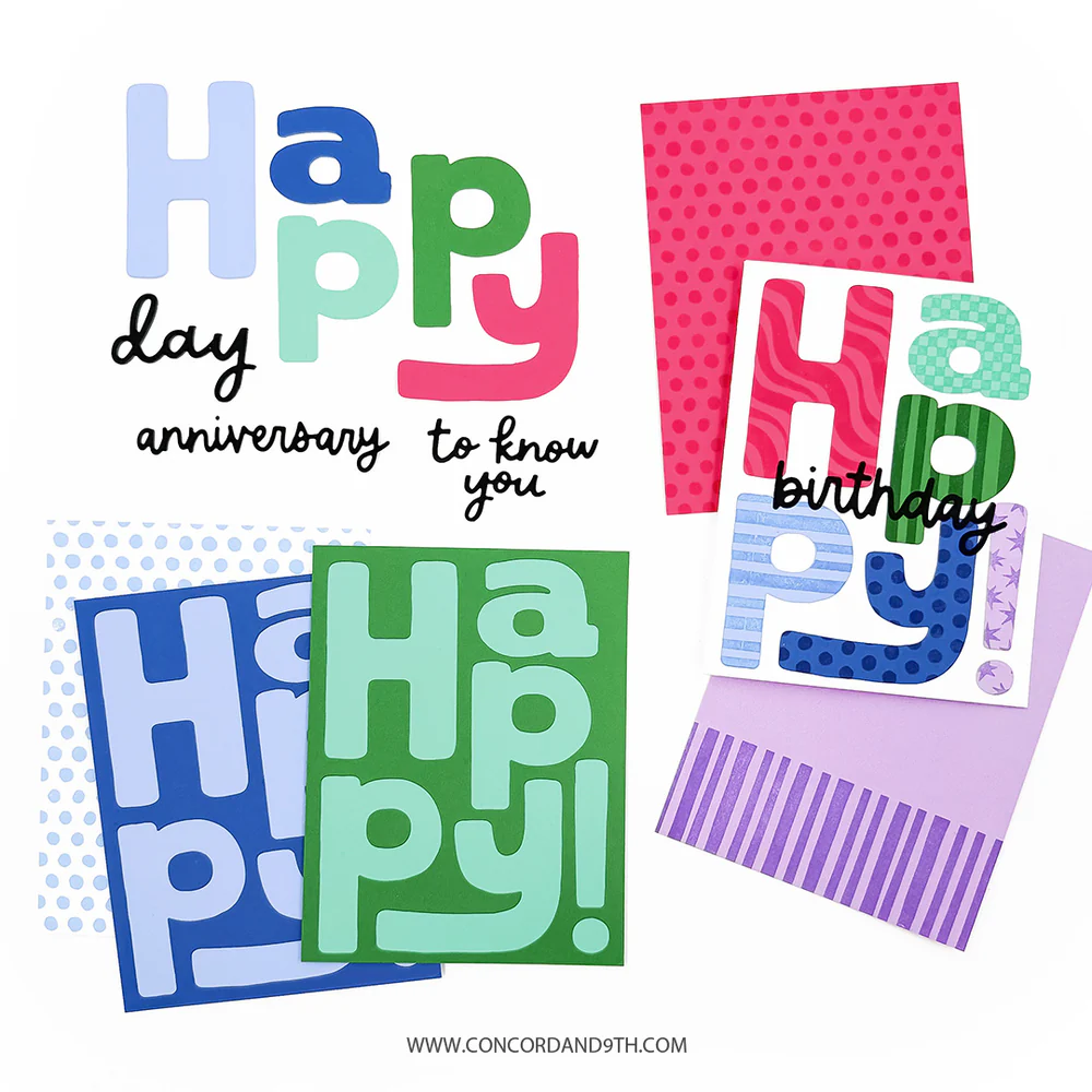 Concord & 9th - Big Happy Patterns Die Set