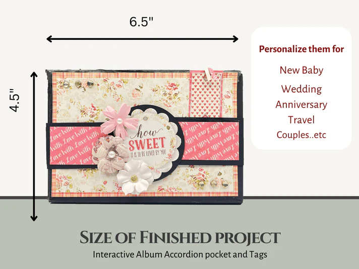 CrafTreat - Blank Precut Album Base - Expanding Foilo: White