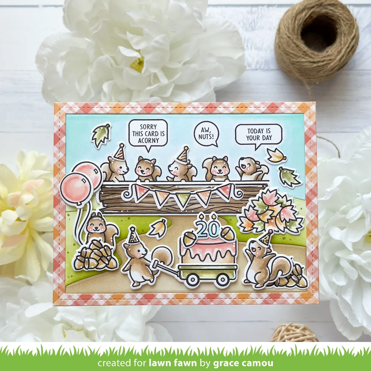 Lawn Fawn - Simply Celebrate: Squirrels Stamp, Die & Stencil Bundle