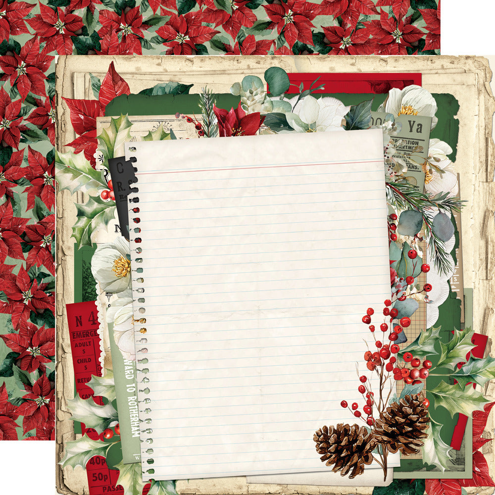 Simple Stories - Simple Vintage Old-Fashioned Christmas - Cardstock: Bells & Boughs