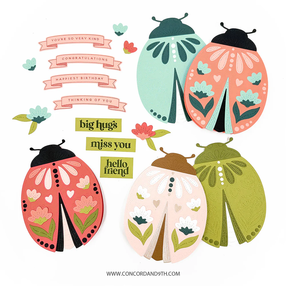 Concord & 9th - Lovely Ladybug Stamp & Die Bundle