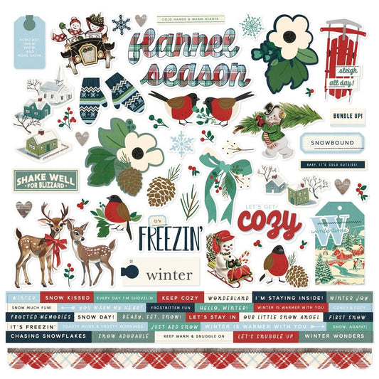 Simple Stories - Simple Vintage Flannel Season - Sticker Sheet