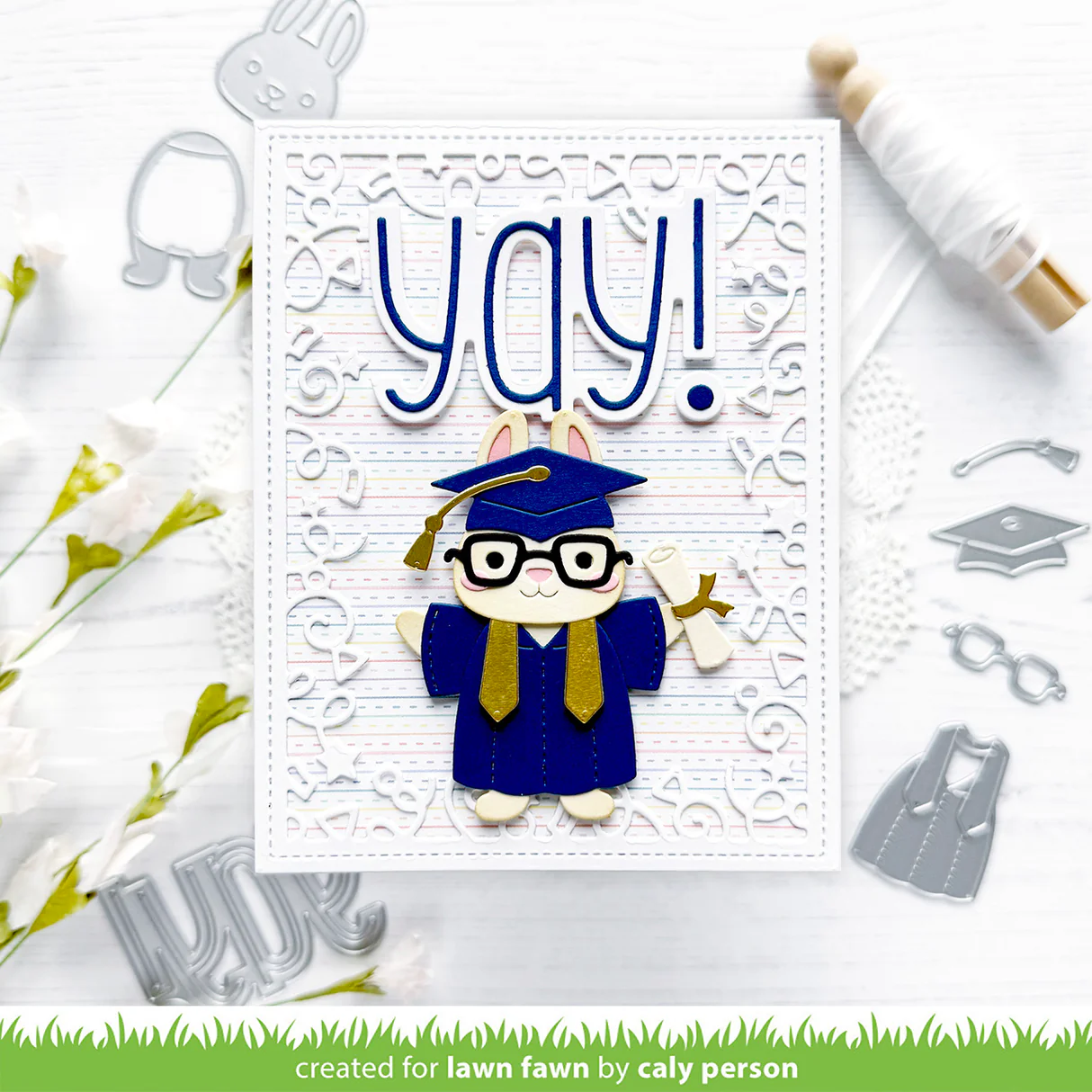 Lawn Fawn - Build-A-Critter Graduation Accessories Die Set