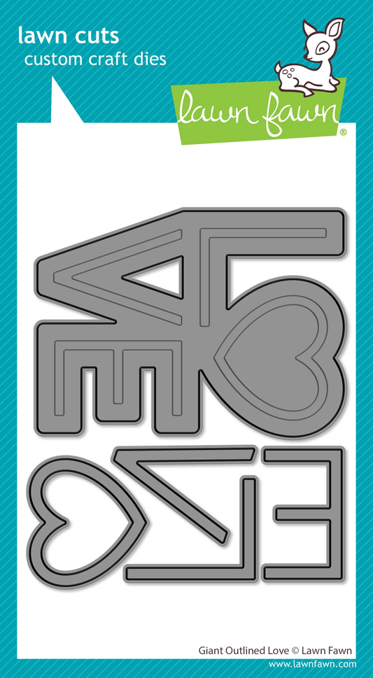 Lawn Fawn - Giant Outlined Love Die Set