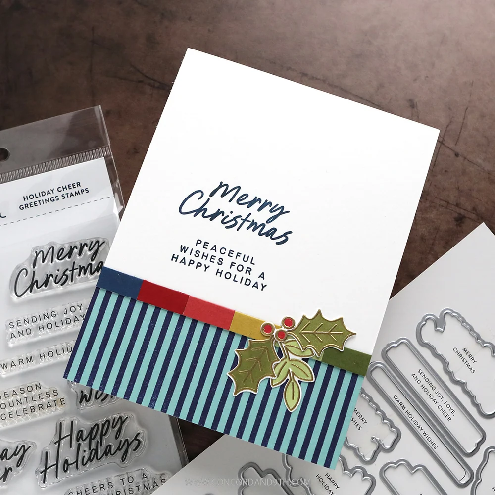 Concord & 9th - Holiday Cheer Greetings Stamp Set by Kristina Werner