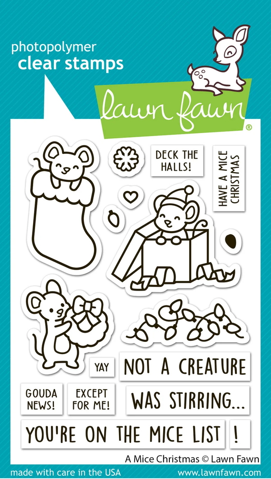 Lawn Fawn - A Mice Christmas Stamp & Die Bundle