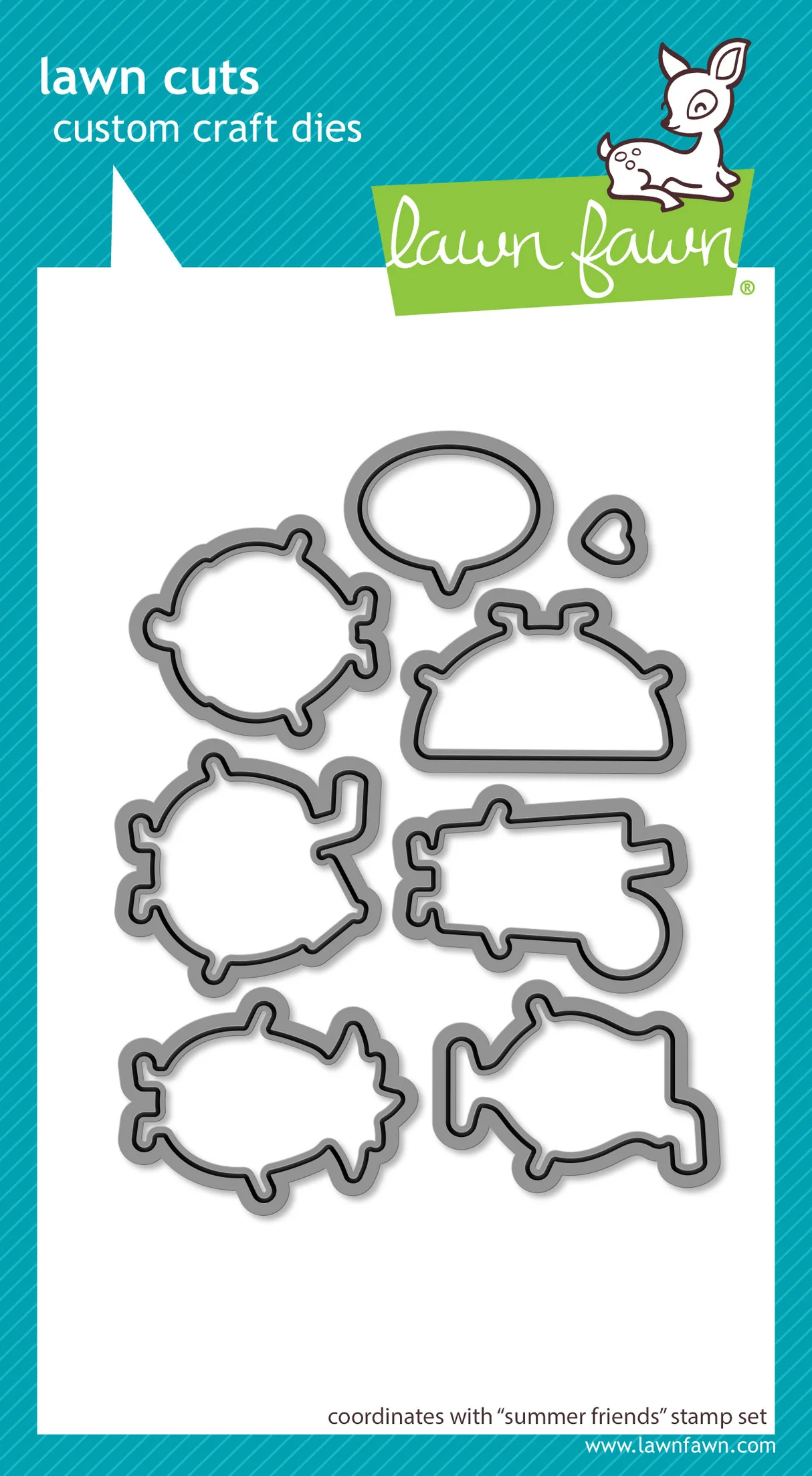 Lawn Fawn - Summer Friends Stamp, Die & Stencil Bundle