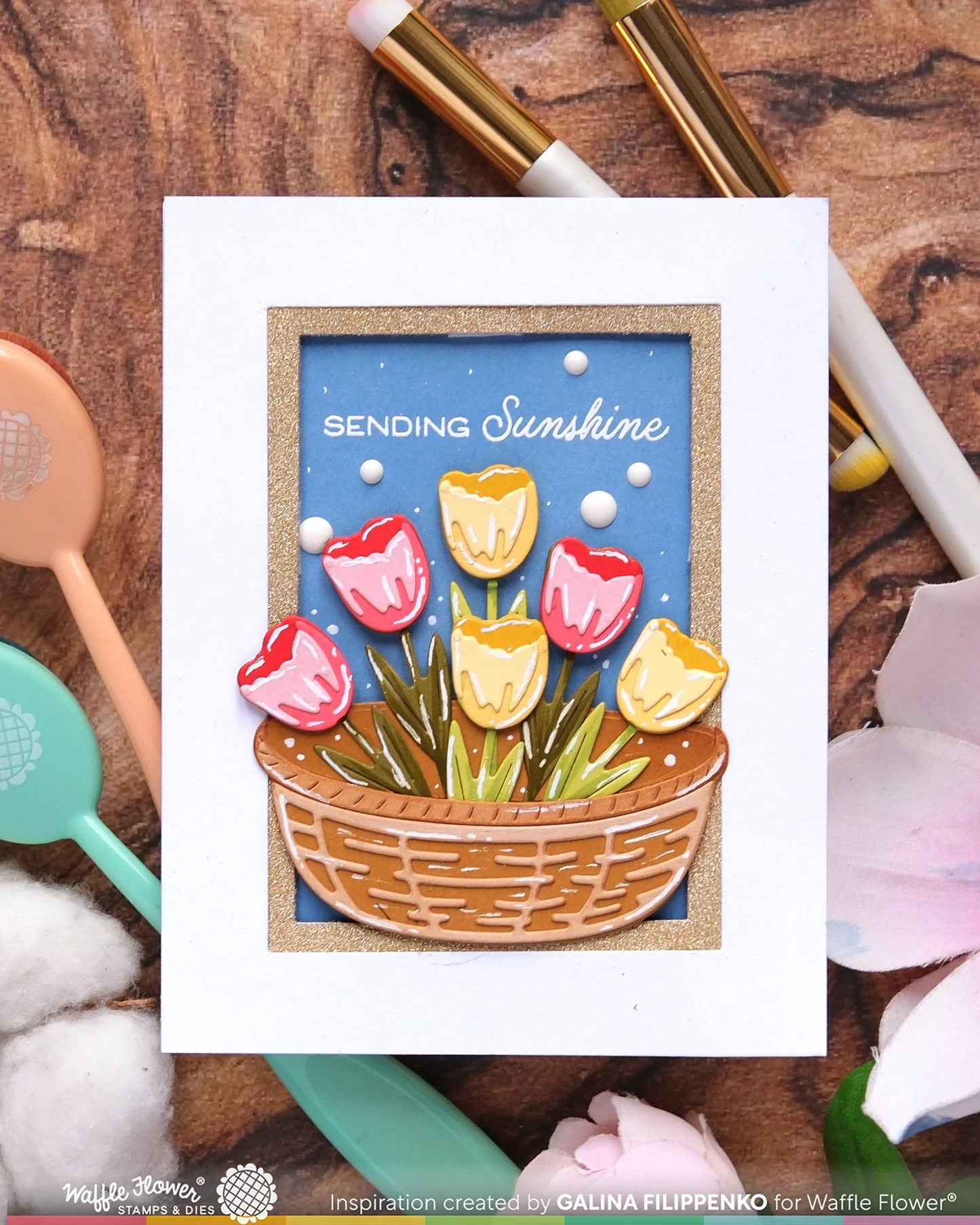 Waffle Flower - Basketful Base Die Set