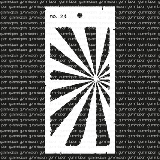 Gummiapan - Stencil No. 24 - Rays