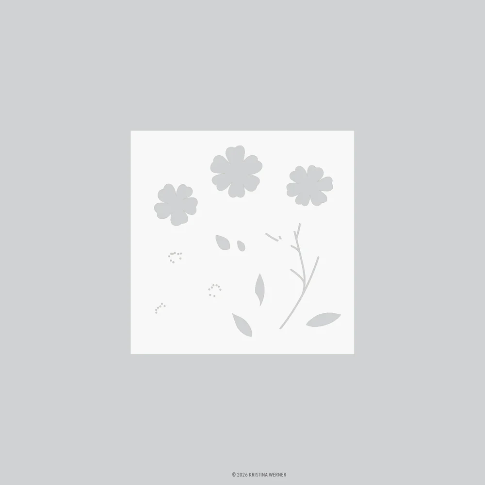 Concord & 9th - Spring Stems Stamp, Die & Stencil Bundle by Kristina Werner