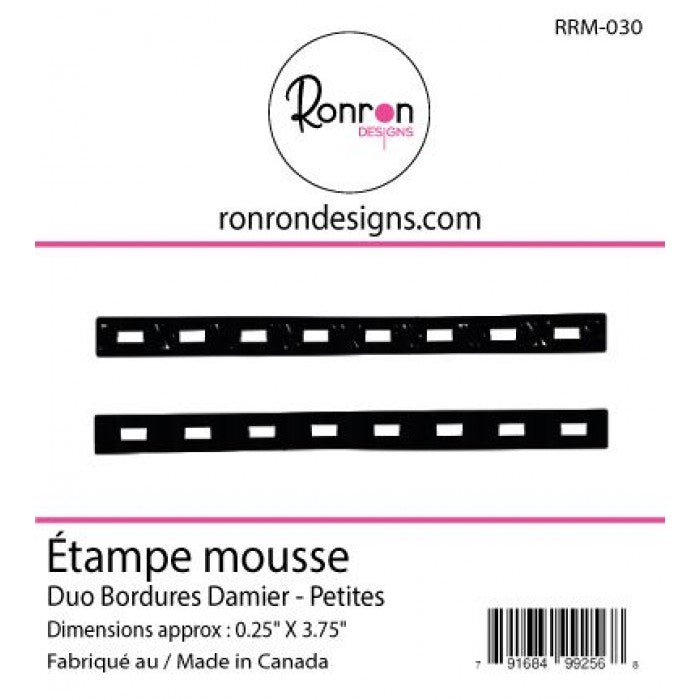 RonRon Designs - Foam Stamp - Checkerboard Borders Duo