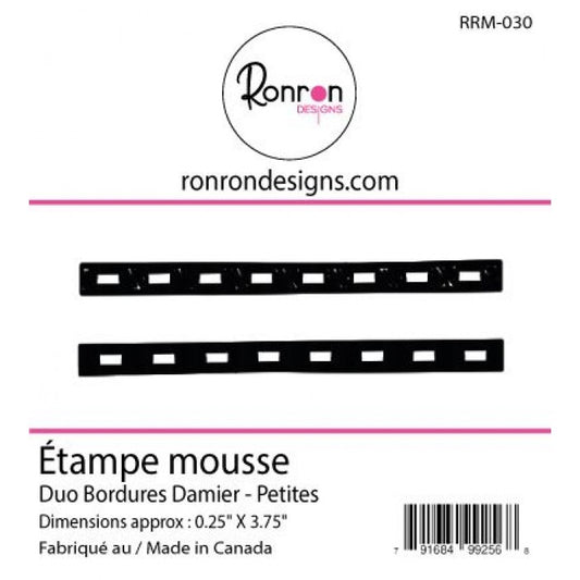 RonRon Designs - Foam Stamp - Checkerboard Borders Duo