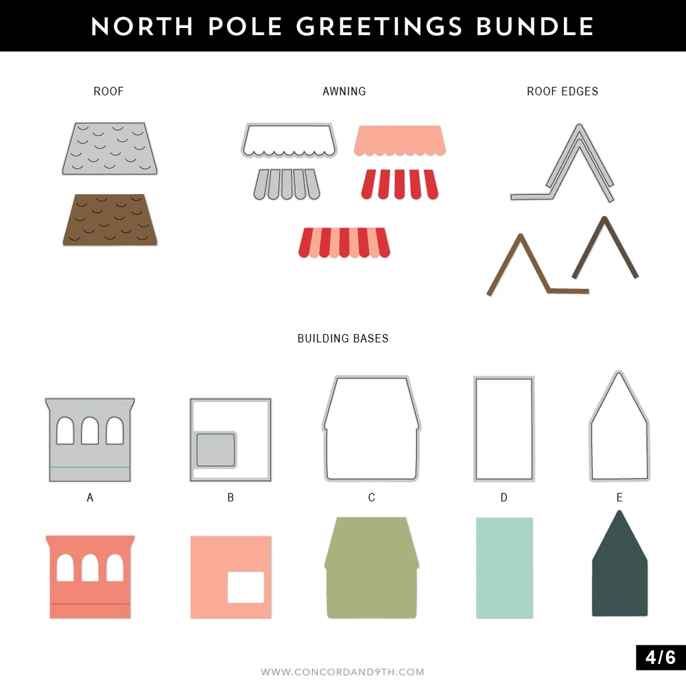 Concord & 9th - North Pole Greetings Stamp & Die Bundle