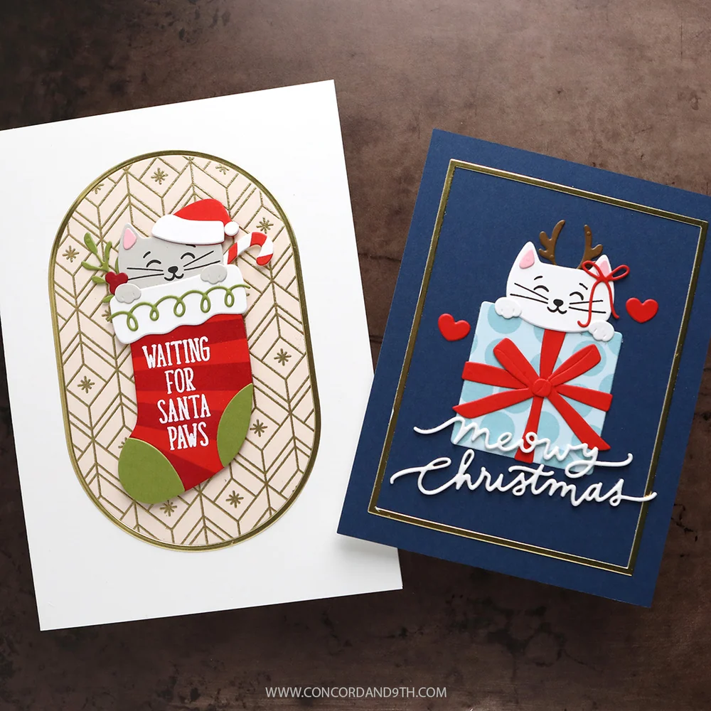 Concord & 9th - Happy Pawlidays Stamp & Die Bundle by Kristina Werner