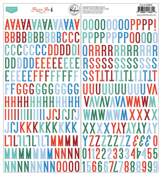 Pinkfresh - Festive Fun - Puffy Alpha Stickers