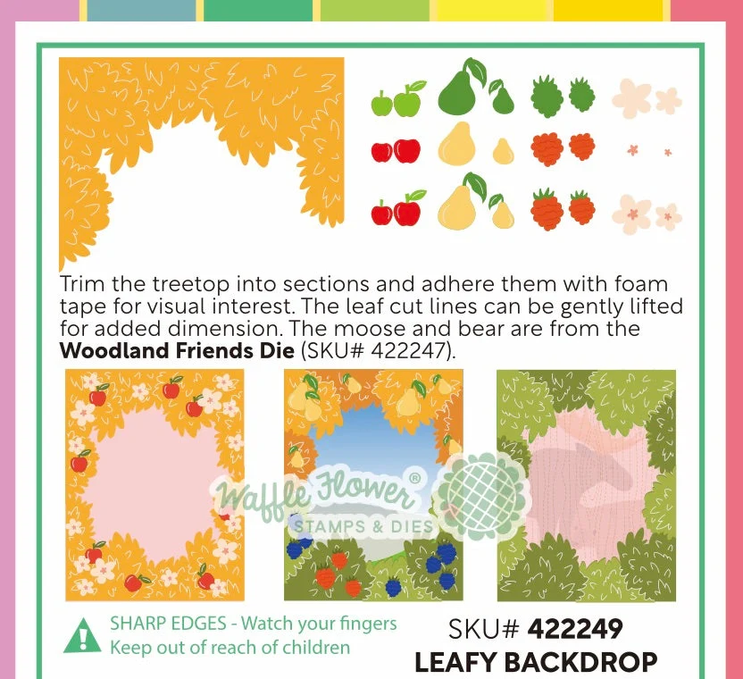 Waffle Flower - Leafy Backdrop Die Set