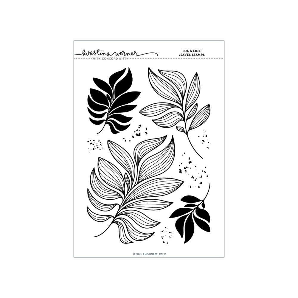Concord & 9th - Long Line Leaves Stamp & Die Bundle by Kristina Werner