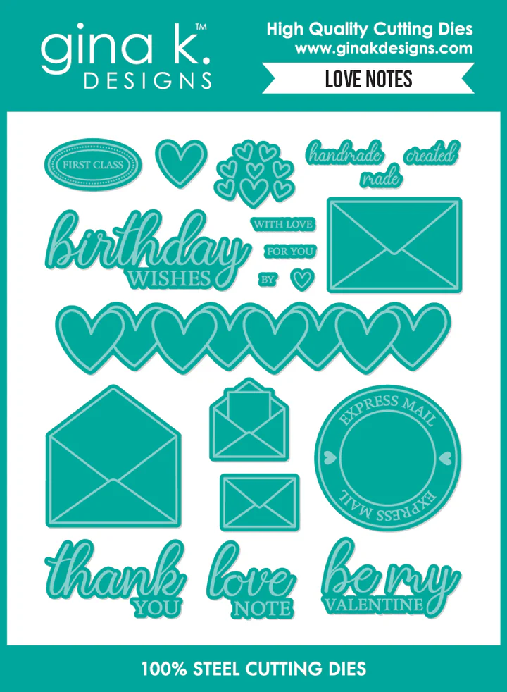 Gina K. - Love Notes Stamp & Die Bundle