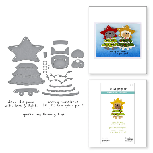 Spellbinders - Deck the Paws Stamp & Die Bundle