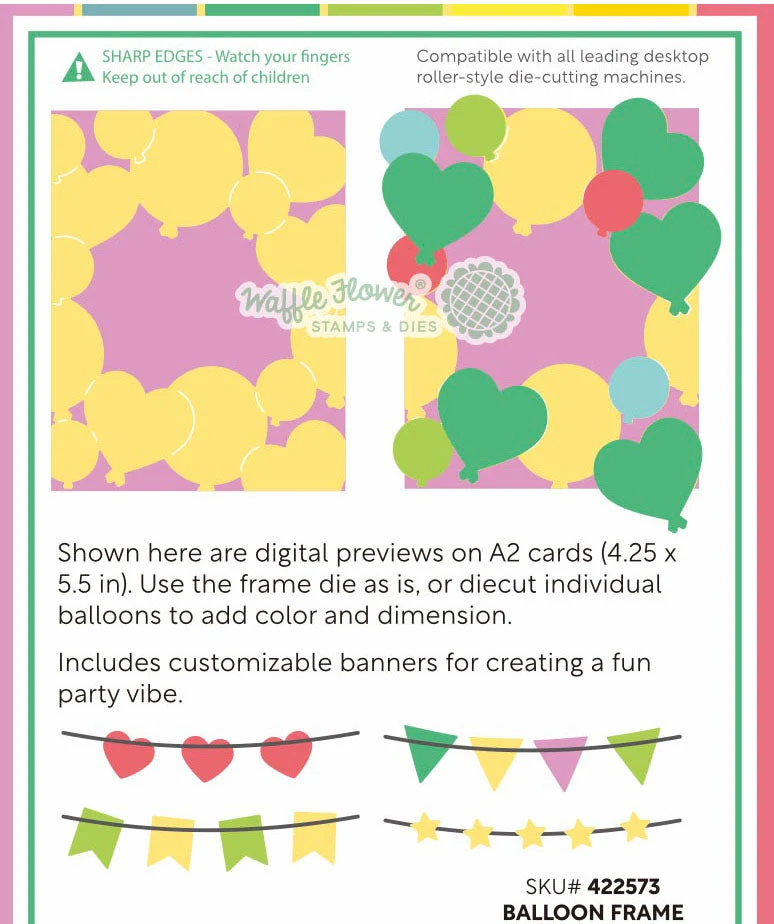 Waffle Flower - Balloon Frame Die