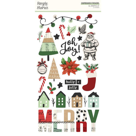 Simple Stories - All Wrapped Up - Chipboard Stickers