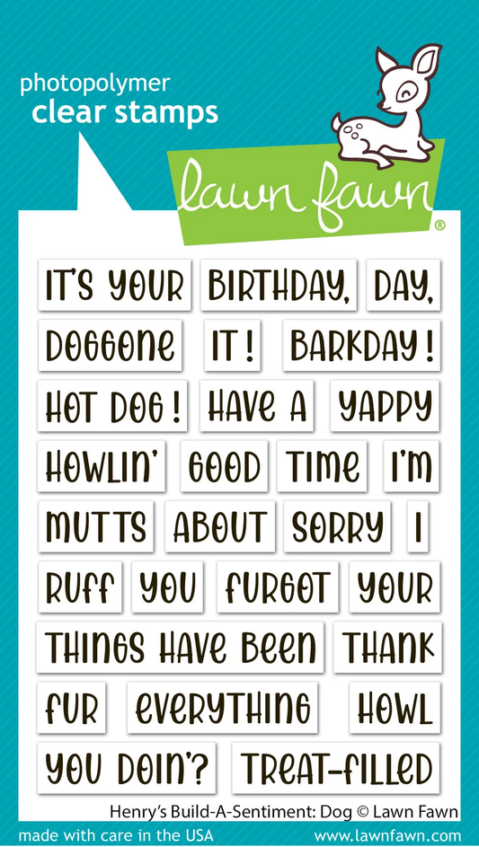 Lawn Fawn - Henry's Build-a-Sentiment: Dog Stamp Set