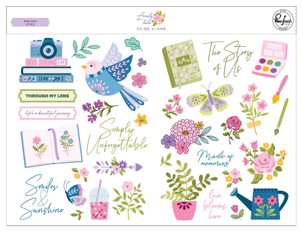 Pinkfresh - Lovely Lane - Rub-Ons