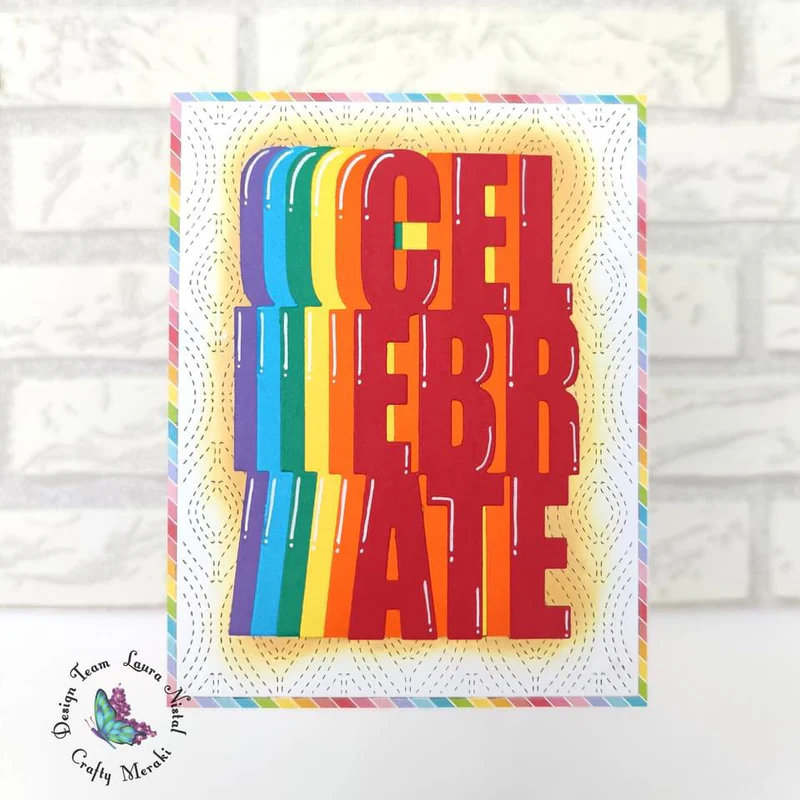 Crafty Meraki - Celebrate Tag Slimline Die Set
