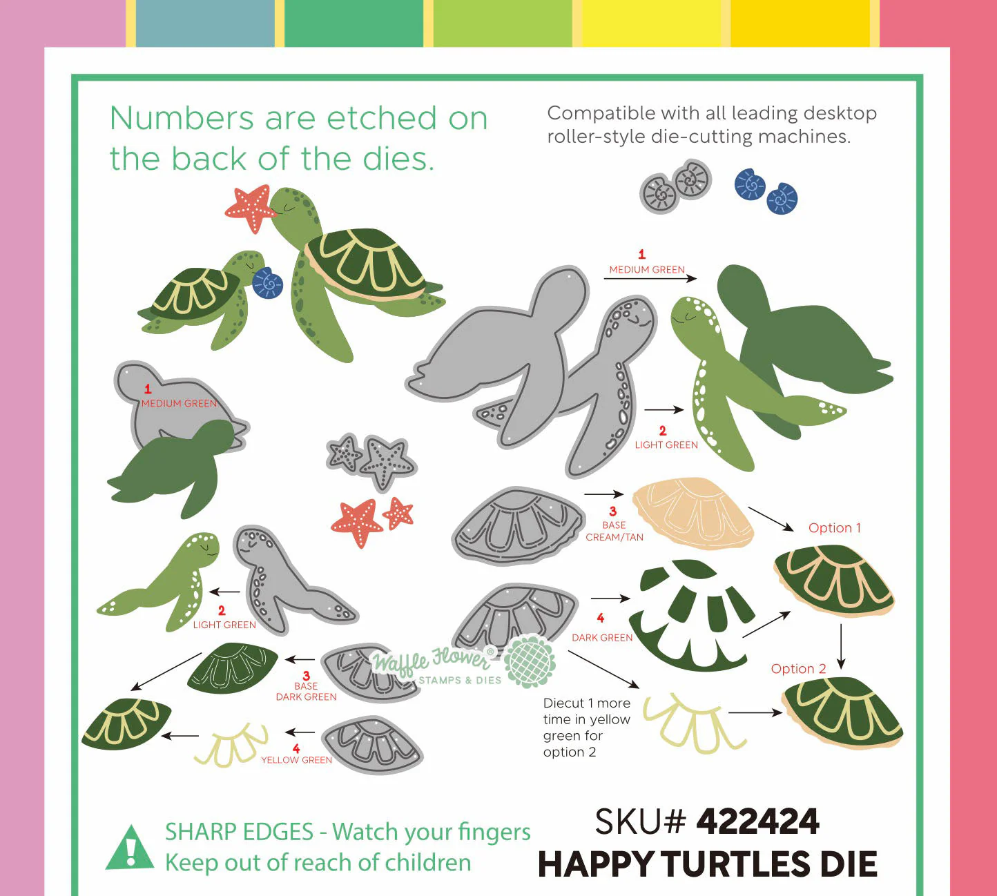 Waffle Flower - Happy Turtles Die Set