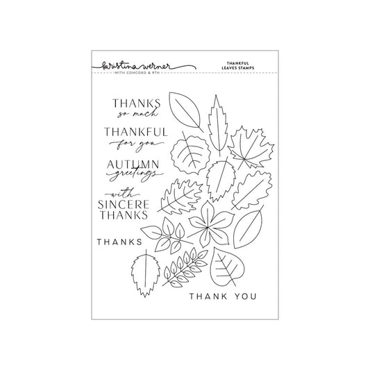 Concord & 9th - Thankful Leaves Stamp & Die Bundle by Kristina Werner