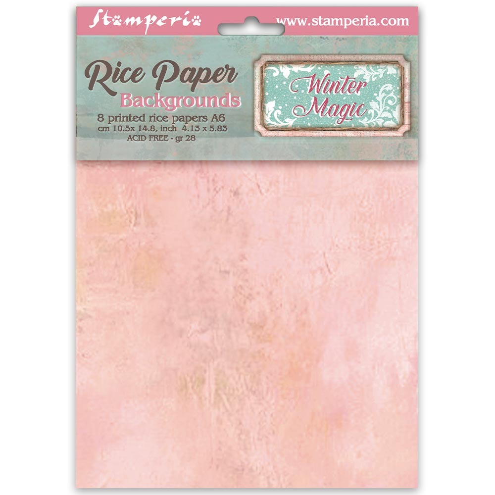Stamperia - Winter Magic - A6 Backgrounds Rice Paper Pack