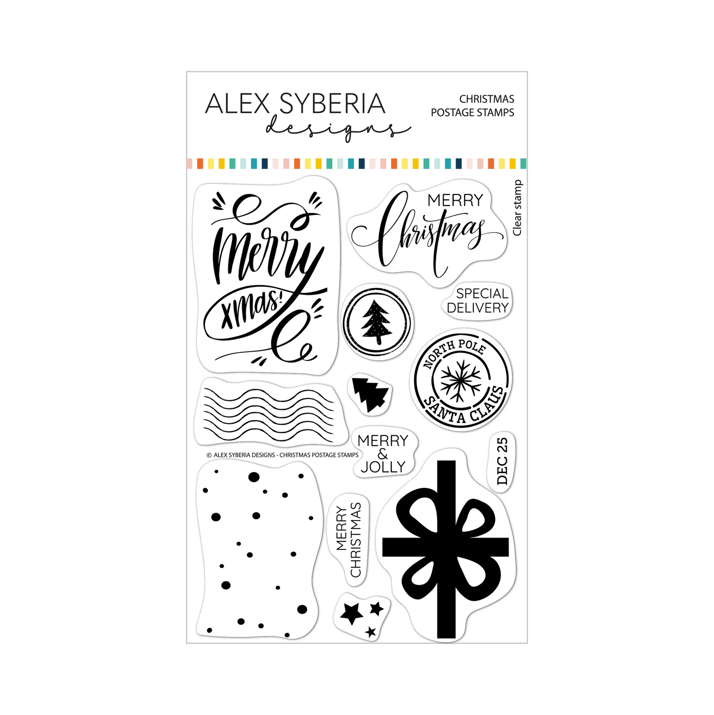 Alex Syberia - Christmas Postage Stamps Stamp Set