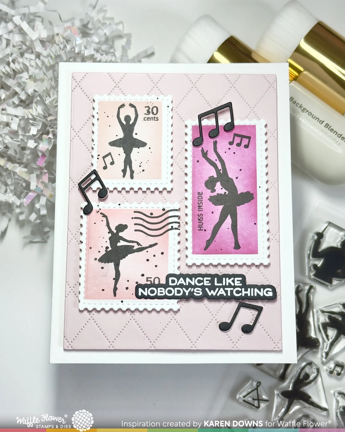 Waffle Flower - Ballerina Sentiments Stamp & Die Bundle