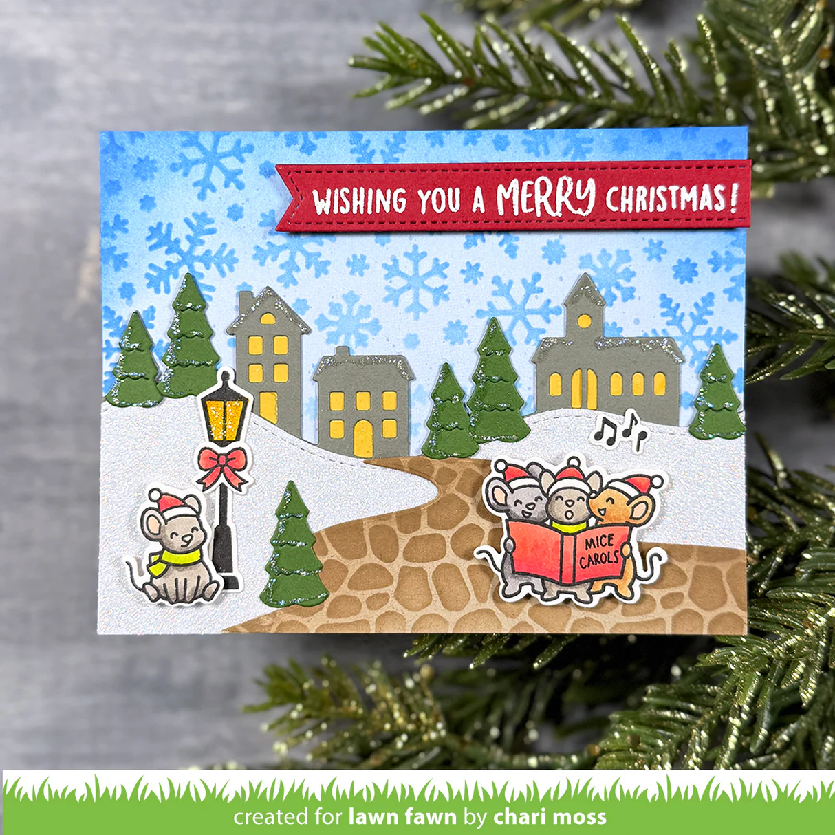 Lawn Fawn - Village Hillside Border Die Set