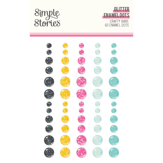 Simple Stories - Crafty Babe - Glitter Enamel Dots