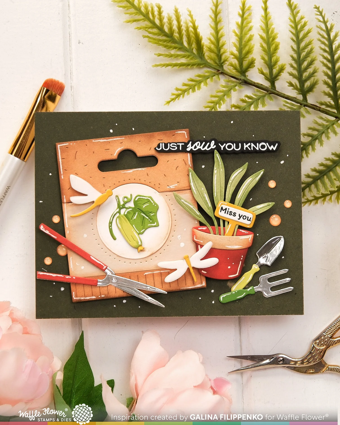 Waffle Flower - Postage Collage - Garden Critters Die