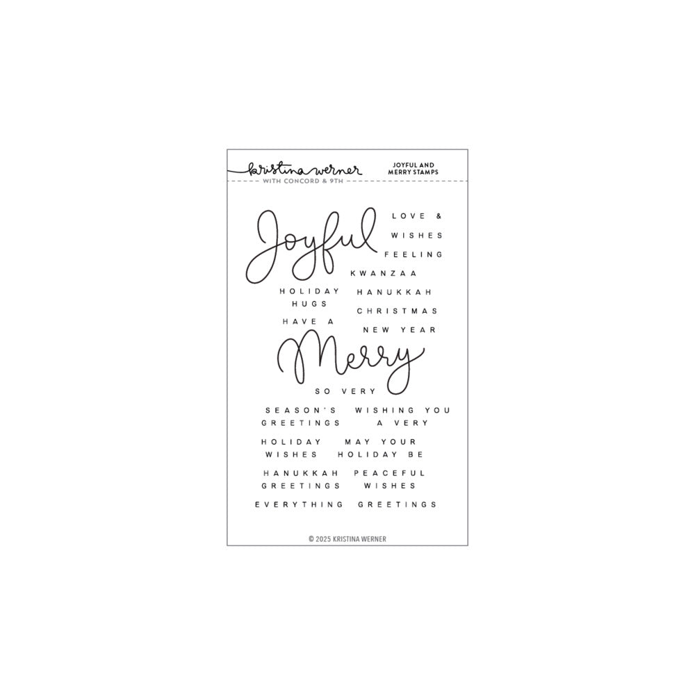 Concord & 9th - Joyful and Merry Stamp Set by Kristina Werner