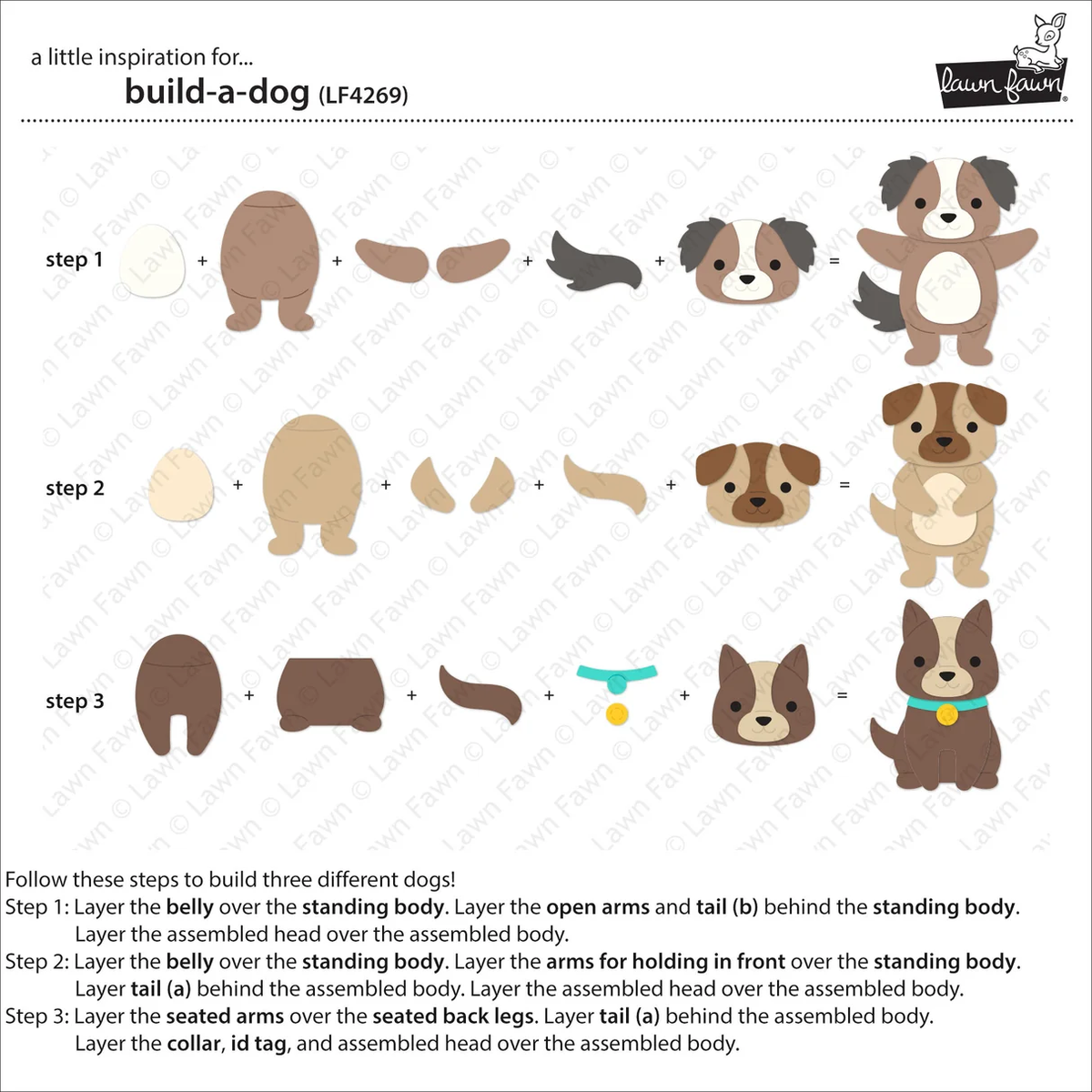 Lawn Fawn - Build-a-Dog Die Set