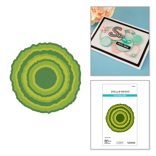 Spellbinders - Ripped Edge Circles Die Set