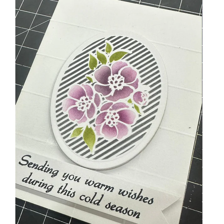 CrafTreat - Modern Layered Anemone Stencil Set