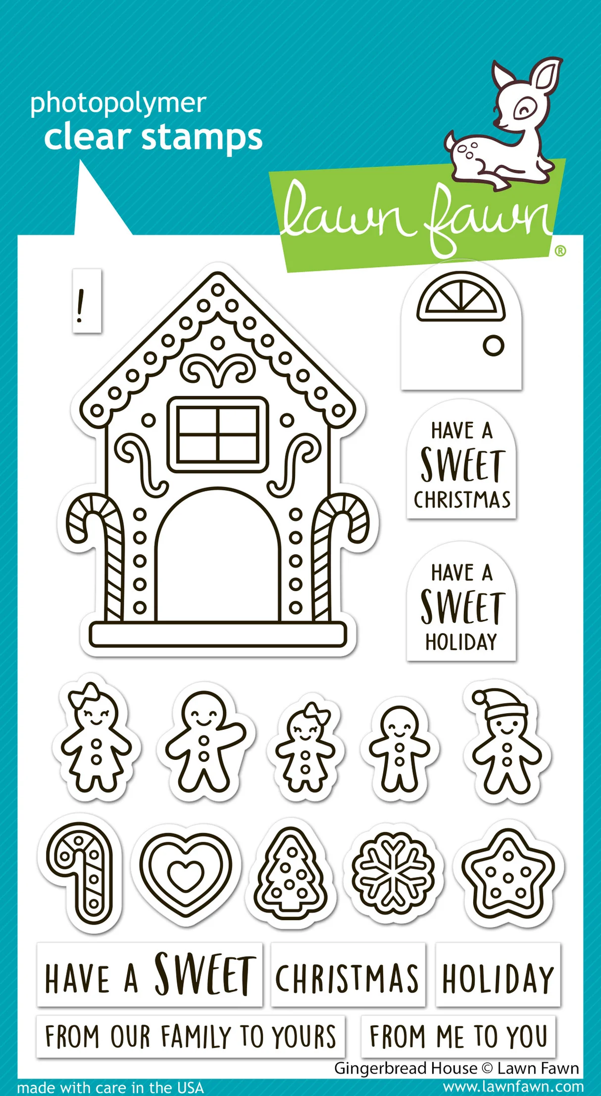 Lawn Fawn - Gingerbread House Stamp, Die & Stencil Bundle